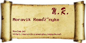 Moravik Reményke névjegykártya